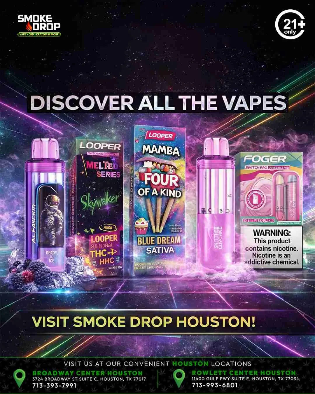 Discover all vapes at Smoke Drop Houston