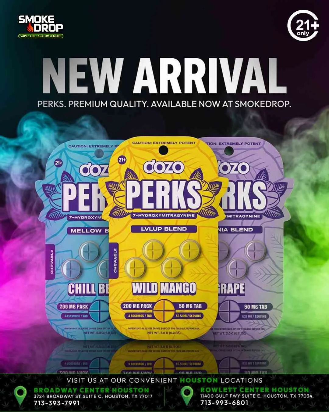 Dozo Perks 7-OH chewable new arrival Houston