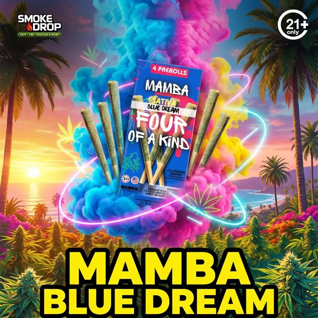 Mamba Blue Dream prerolls at Smoke Drop Houston