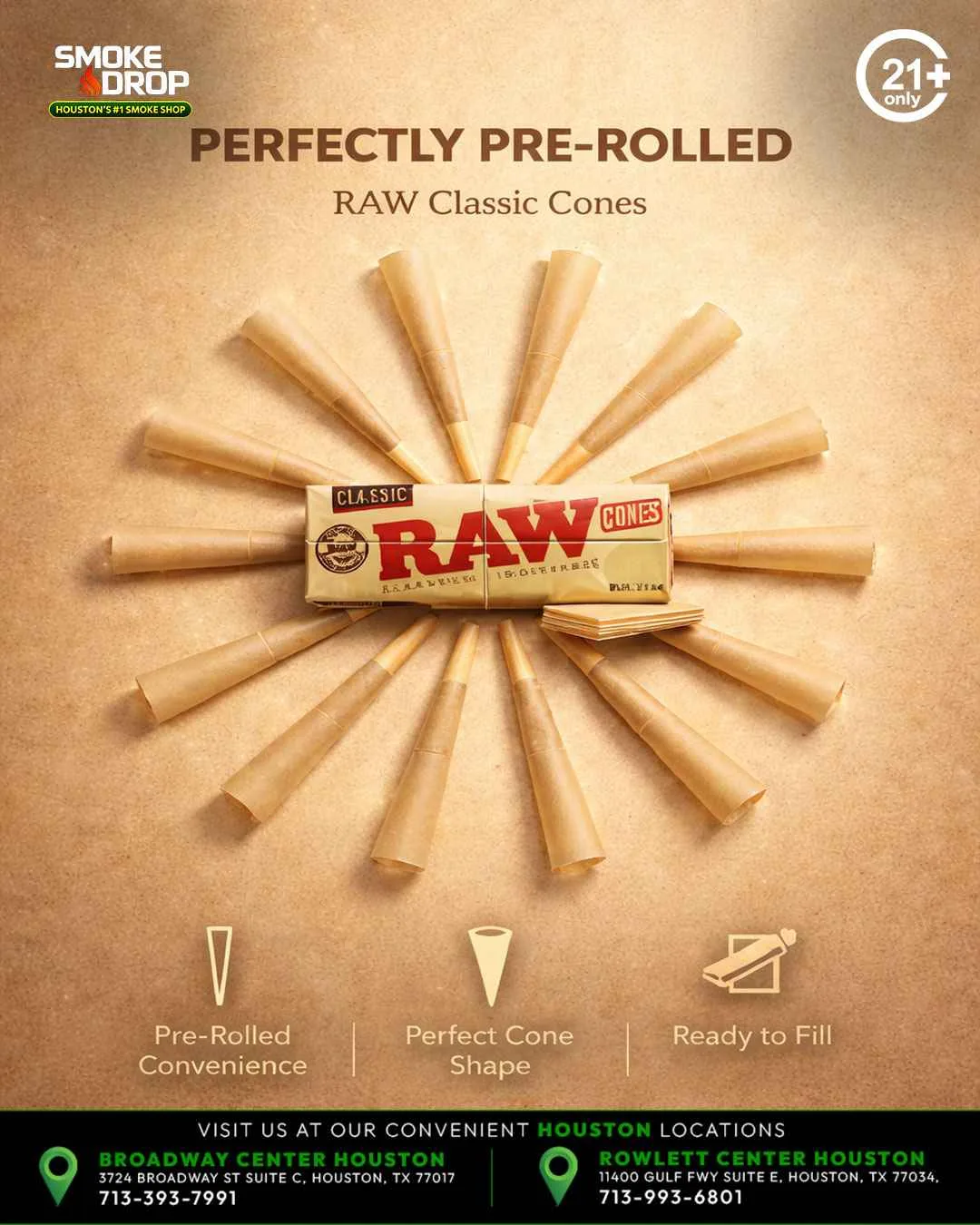 RAW Classic Cones Houston