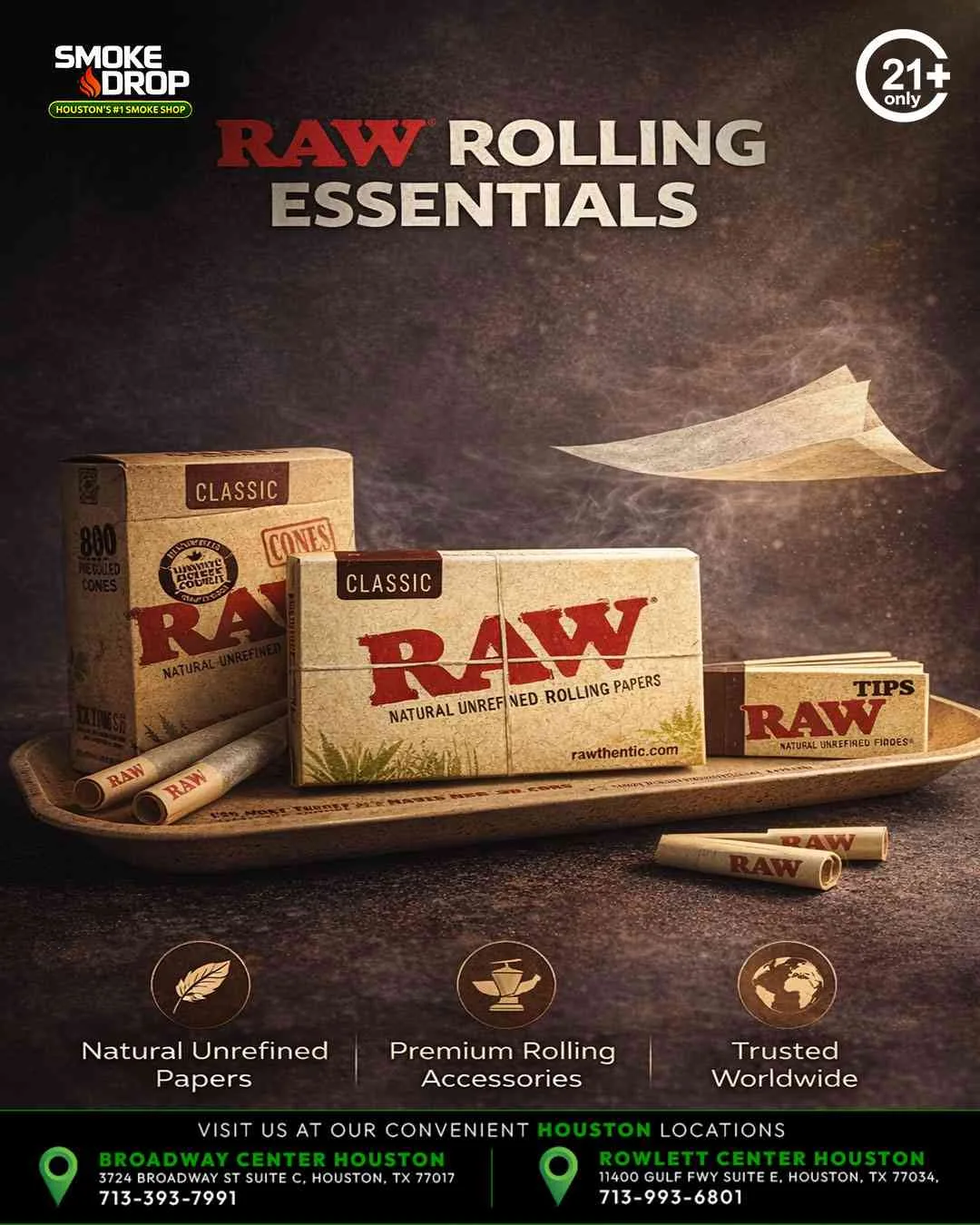 RAW rolling essentials kit Houston