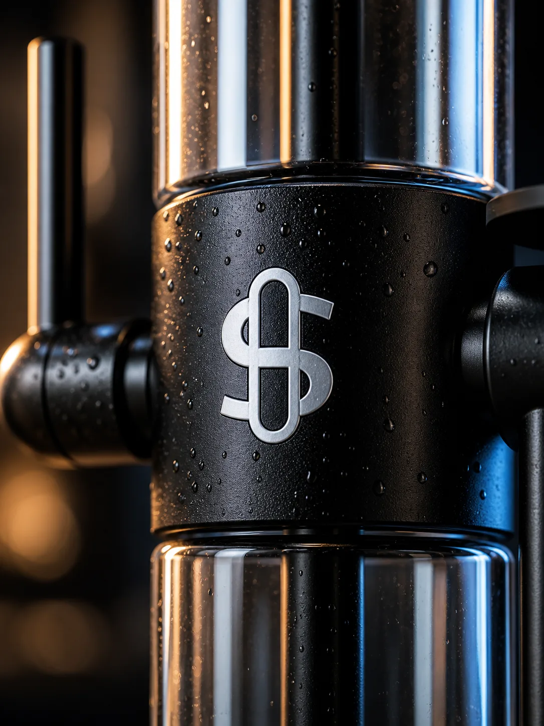 Stundenglass Gravity Infuser glass globe macro detail
